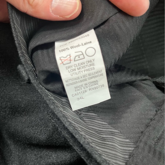 Calvin Klein Gray Flannel Suit 100% Wool 2-Piece 40L - Picture 6 of 10